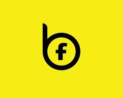 bf fb logo design vettore modello