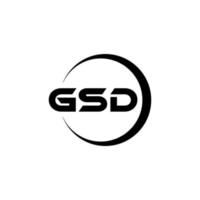 gsd lettera logo design nel illustrazione. vettore logo, calligrafia disegni per logo, manifesto, invito, eccetera.