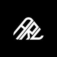 arle lettera logo creativo design con vettore grafico, arle semplice e moderno logo nel triangolo forma.
