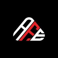 afe lettera logo creativo design con vettore grafico, afe semplice e moderno logo nel triangolo forma.