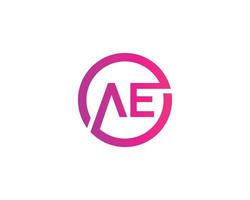 ae logo design vettore modello