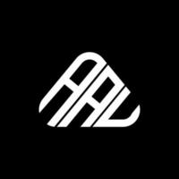 aau lettera logo creativo design con vettore grafico, aau semplice e moderno logo nel triangolo forma.