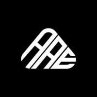 aae lettera logo creativo design con vettore grafico, aae semplice e moderno logo nel triangolo forma.