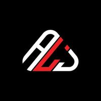 alj lettera logo creativo design con vettore grafico, alj semplice e moderno logo nel triangolo forma.