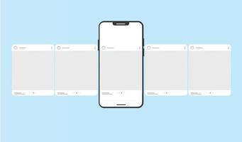 modello di post del carosello dei social media vettore