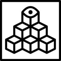 cubo astratto geometrico poligono occhio clip arte icona vettore
