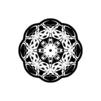circolare modello nel modulo di mandala con fiore per henné, mehndi, tatuaggio, decorazione. decorativo ornamento nel etnico orientale stile. schema scarabocchio mano disegnare vettore illustrazione.