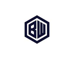 bw wb logo design vettore modello