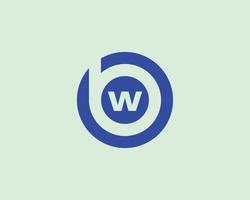 bw wb logo design vettore modello