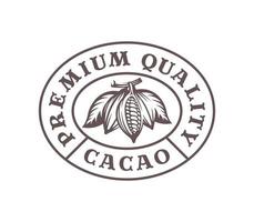 cacao logo modello nel stile Vintage ▾ vettore