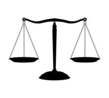 scala silhouette, giustizia, legge, equilibrio illustrazione vettore