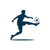 vettore grafico di calcio giocatore silhouette isolato su bianca sfondo