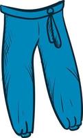 blu uomo pantaloni della tuta, illustrazione, vettore su bianca sfondo.