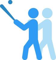 persone giocando baseball, illustrazione, vettore, su un' bianca sfondo. vettore