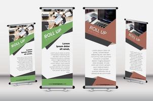 set di modelli di banner roll-up aziendale vettore