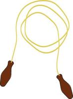 giallo saltare corda, illustrazione, vettore su bianca sfondo