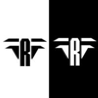r lettera logo, lettera logo, vettore