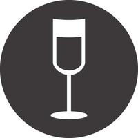 vino bicchiere, icona illustrazione, vettore su bianca sfondo
