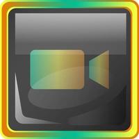 video grigio vettore icona illustrazione con colorato dettagli su bianca sfondo