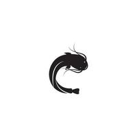 pesce gatto logo modello vettore icona illustrazione