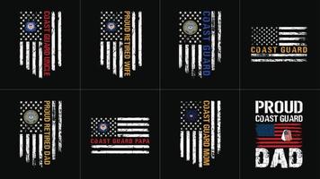 Stati Uniti d'America bandiera costa guardia design fascio vettore