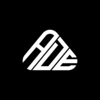 ade lettera logo creativo design con vettore grafico, ade semplice e moderno logo nel triangolo forma.