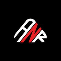 anr lettera logo creativo design con vettore grafico, anr semplice e moderno logo nel triangolo forma.