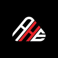 ahe lettera logo creativo design con vettore grafico, ahe semplice e moderno logo nel triangolo forma.