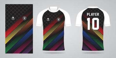 modello di design sportivo in jersey di calcio colorato vettore