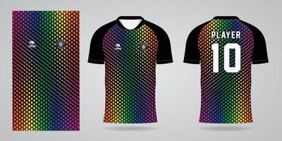 modello di design sportivo in jersey di calcio colorato vettore