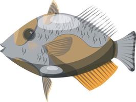vettore illustrazione di mare pesce con pinne e coda