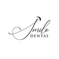 Sorridi dentale logo design vettore