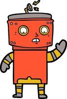 vettore robot personaggio nel cartone animato stile