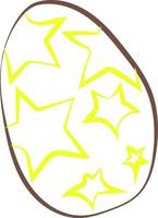 Pasqua uovo con stelle, illustrazione, vettore su bianca sfondo.