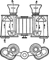 binocolo, Vintage ▾ illustrazione. vettore