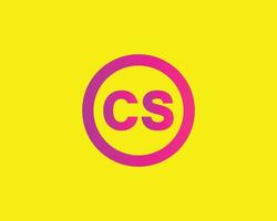 cs sc logo design vettore modello