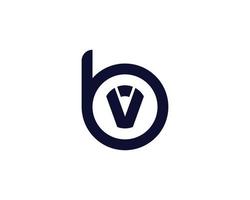 bv vb logo design vettore modello