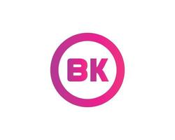 bk kb logo design vettore modello