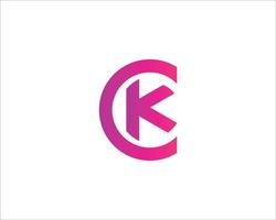 ck kc logo design vettore modello