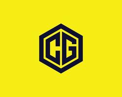 cg gc logo design vettore modello