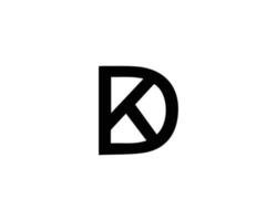 dk kd logo design vettore modello