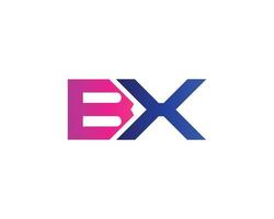 bx xb logo design vettore modello