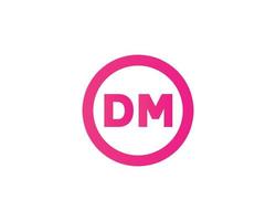 dm md logo design vettore modello