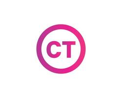 ct tc logo design vettore modello