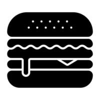 stile icona hamburger vettore