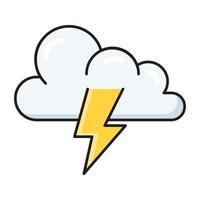 illustrazione vettoriale di tempesta di nuvole su uno sfondo. simboli di qualità premium. icone vettoriali per il concetto e la progettazione grafica.