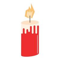 rosso candela cera decorazione vettore
