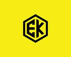 ek ke logo design vettore modello