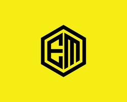 em me logo design vettore modello