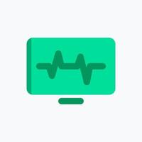 cardiogramma icona. medico icona. Perfetto per sito web mobile App presentazione e qualunque altro progetti. icona design piatto stile vettore